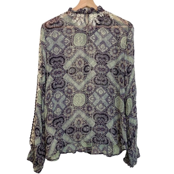 SUNDANCE Victorian Charms Embroidered Boho Long Sleeved Blouse Top - Picture 11 of 11